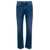 Burberry Blue Jeans With Tb Patch At The Back In Stretch Cotton Denim Man BLUE