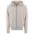 Jil Sander Jil Sander Zippered Hoodie With Logo Patch GREY