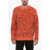 Marcelo Burlon Crew-Neck Fluffy Sweater Orange