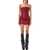 THE ATTICO The Attico Drapped Leather Bustier Mini Dress VIBRANT RED