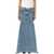 THE ATTICO The Attico Longuette Denim Skirt Cut Out BLUE