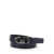 Salvatore Ferragamo Black And Blue Reversible Belt With Gancini Buckle In Leather Man BLUE