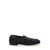 Dolce & Gabbana Black Slip-On Loafers In Woven Rafia Man Black