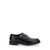 Doucal's Black Monks Shoes With Double Buckle In Smooth Leather Man Black