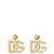 Dolce & Gabbana Crystal logo earrings Gold