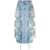 THE ATTICO The Attico Denim Cargo Midi Skirt BLUE