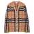 Burberry Burberry Check Motif Nylon Cardigan Beige