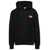 Kenzo Black Hoodie With Logo Print At The Front And Back In Stretch Cotton Man Black