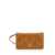 Tory Burch 'Kira' Brown Chain Wallet With Double T Detail In Chevron Leather Woman BROWN