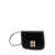 Salvatore Ferragamo 'Fiamma S' Black Asymmetric Crossbody Bag With Logo Detail In Leather Woman Black