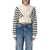 Jean Paul Gaultier Jean Paul Gaultier Mariniere Cropped Sweater WHITE NAVY