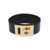 Salvatore Ferragamo 'Hug' Black Bracelet With Gancini Detail In Smooth Leather Woman Black