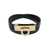 Salvatore Ferragamo 'Gancini' Black Double Twist Bracelet In Leather Woman Black