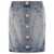 Balmain Balmain Buttoned Denim Skirt BLUE