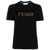 Fendi Fendi Embroidered Logo Cotton T-Shirt Black