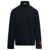 Heron Preston Black Turtleneck Pullover With Contrasting Logo Embroidery In Cotton Man Black