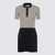 Valentino Garavani Valentino Garavani Black And Ivory Mini Dress AVORIO/NERO/ORO