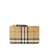 Burberry Beige Coin Purse With Check Motif In Techno Fabric Woman Beige