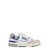 AUTRY White Low Top Sneakers With Blue Details And Logo Patch In Leather Man WHITE