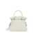 Maison Margiela '5Ac Micro' White Shoulder Bag With Logo Label In Grainy Leather Woman WHITE