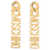 Moschino Logo lettering earrings Gold