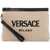 Versace Raffia Pouch For NATURAL+BLACK-RUTHENIUM