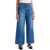 Ganni Lightweight Denim Wide Leg Jeans MID BLUE VINTAGE