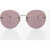 Gucci Metal Frame Round Sunglasses Enriched By Removable Pendants Gold