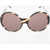 Gucci Round Sunglasses With Tortoiseshell Frame Brown