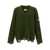 MM6 Maison Margiela Destroyed ribbed cardigan Green