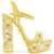 Dolce & Gabbana "Shiny Leather Platform Sandals With Mai AZULEJOS GIALLO