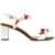 Dolce & Gabbana "Nappa Sandals With Coral Embellishments BIANCO/MULTICOLOR