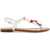 Dolce & Gabbana "Nappa Flip-Flops With Coral BIANCO/MULTICOLOR