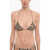 Tory Burch Animal Patterned Triangle Bikini Top* Brown