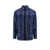 Versace Informal silk shirt with Baroque print Blue