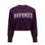 ROTATE Birger Christensen Organic cotton sweater with logo Purple