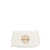 Tory Burch Leather clutch with metal logo White