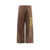 TEN C Nylon blend trouser with all-over print Brown