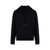 COURRÈGES Cotton sweatshirt with embroidered logo Black