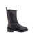 COURRÈGES Leather boots with used effect Black