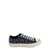 Valentino Garavani Canvas and leather sneakers with Toile Iconographe motif Blue