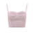 Alexander McQueen Ribbed fabric top Pink