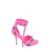 Balenciaga Cagole leather sandals with metal details Pink