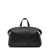 Alexander McQueen Leather duffle bag with logo print Black