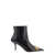 Balenciaga Leather ankle boots with frontal monogram Black
