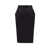 Saint Laurent Silk skirt with back slit Black