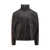 Alexander McQueen Leather jacket with contrasting bands Black