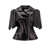 Alexander McQueen Sleeveless leather jacket with Knotted Drapery Black