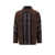 Burberry Cotton and nylon jacket with tartan motif Brown