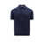 CORNELIANI Cotton polo shirt with striped motif Blue